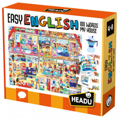 Puzzle 108 Piezas Easy English 100 Words My House, 100 Palabras Mi Casa