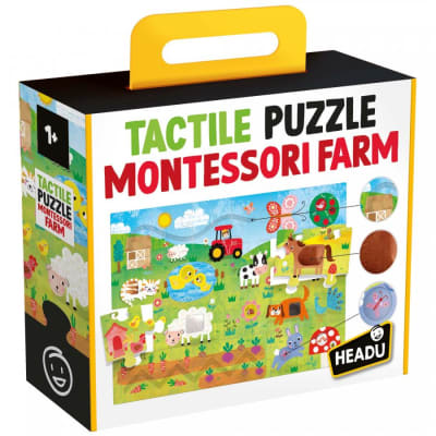Puzzle Tactile Puzzle Montessori Farm, Puzzle Táctil La Granja