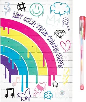 3C4G Graffiti Light Up Journal With Rainbow Ink Pen