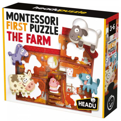 Headupuzzle Montessori First Puzzle The Farm, Mi Primer Puzzle La Granja