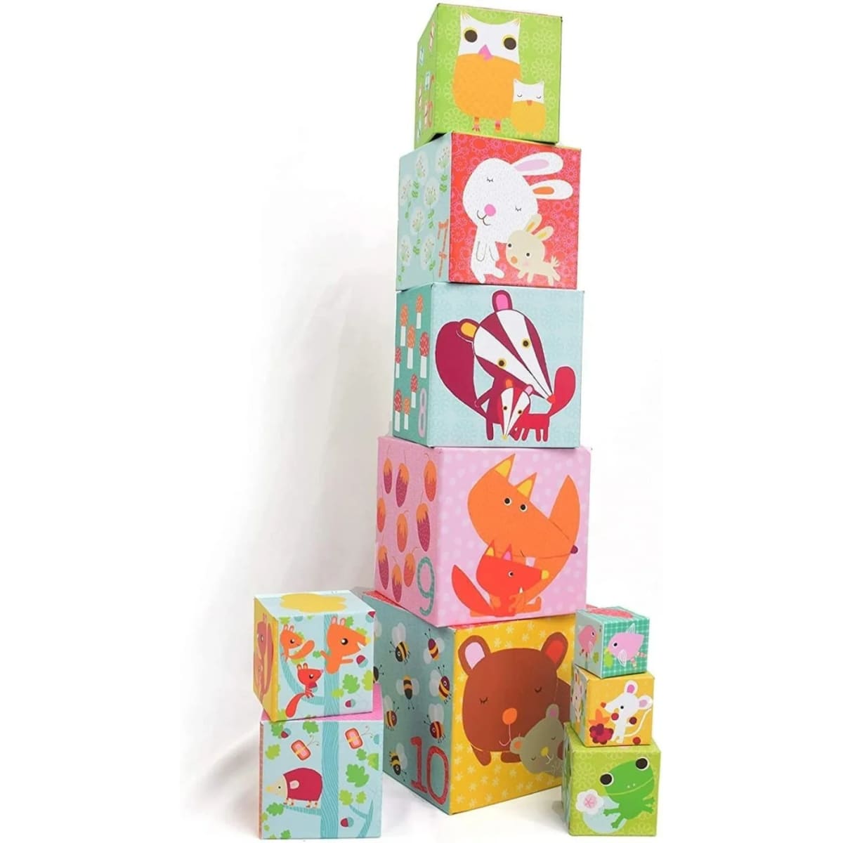 10 Cubos Apilables Animales Del Bosque1