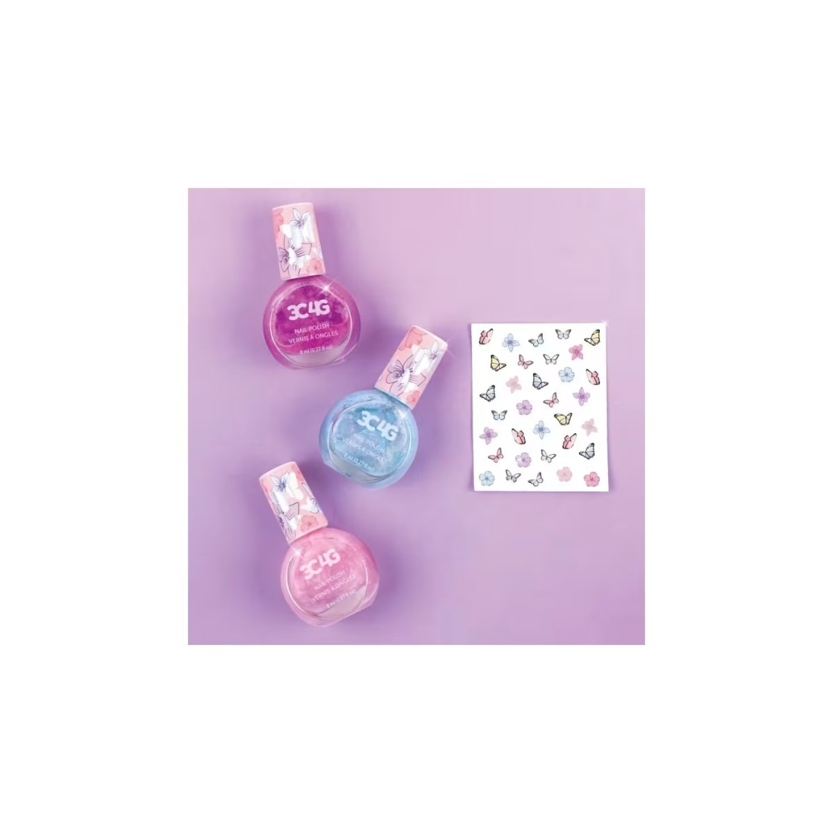 Make It Real 3C4G Butterfly Nail Polish Trio, 100431
