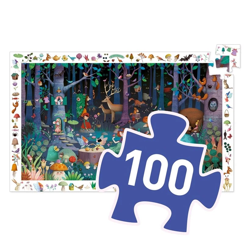 Puzzle De Observación 100 Piezas Bosque Encantado2