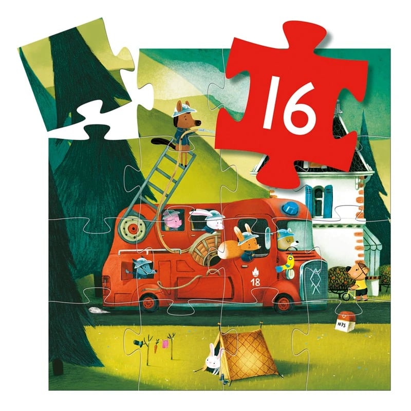 Puzzle 16 Piezas Camión De Bomberos1