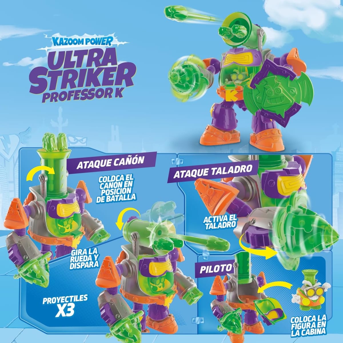 Superzings Robot Ultra Striker de Profesor K4