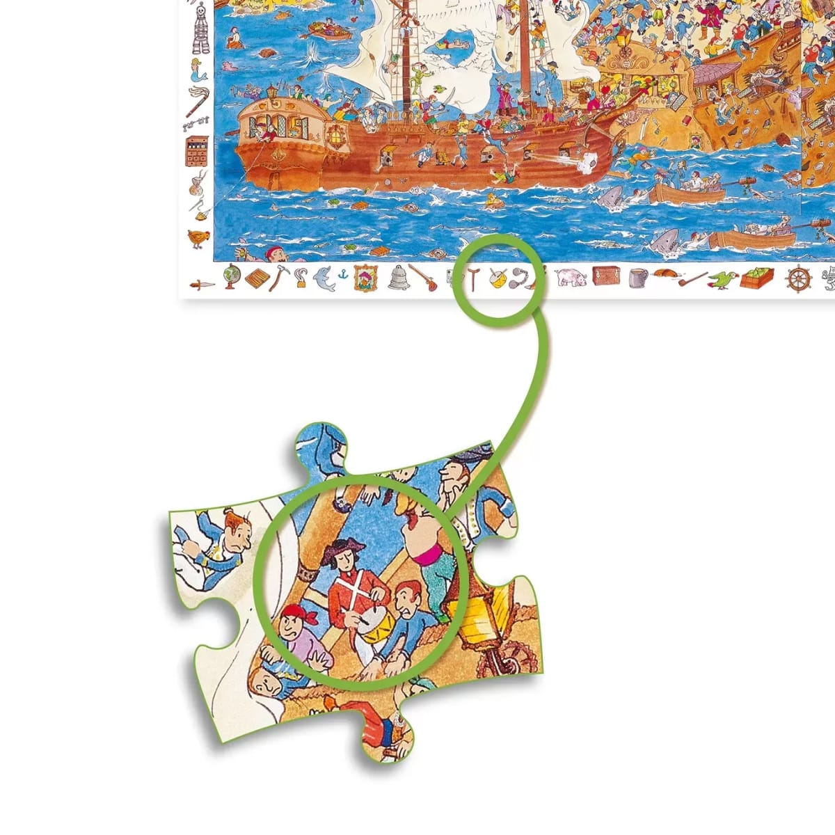 Puzzle De Observación 100 Piezas Piratas5