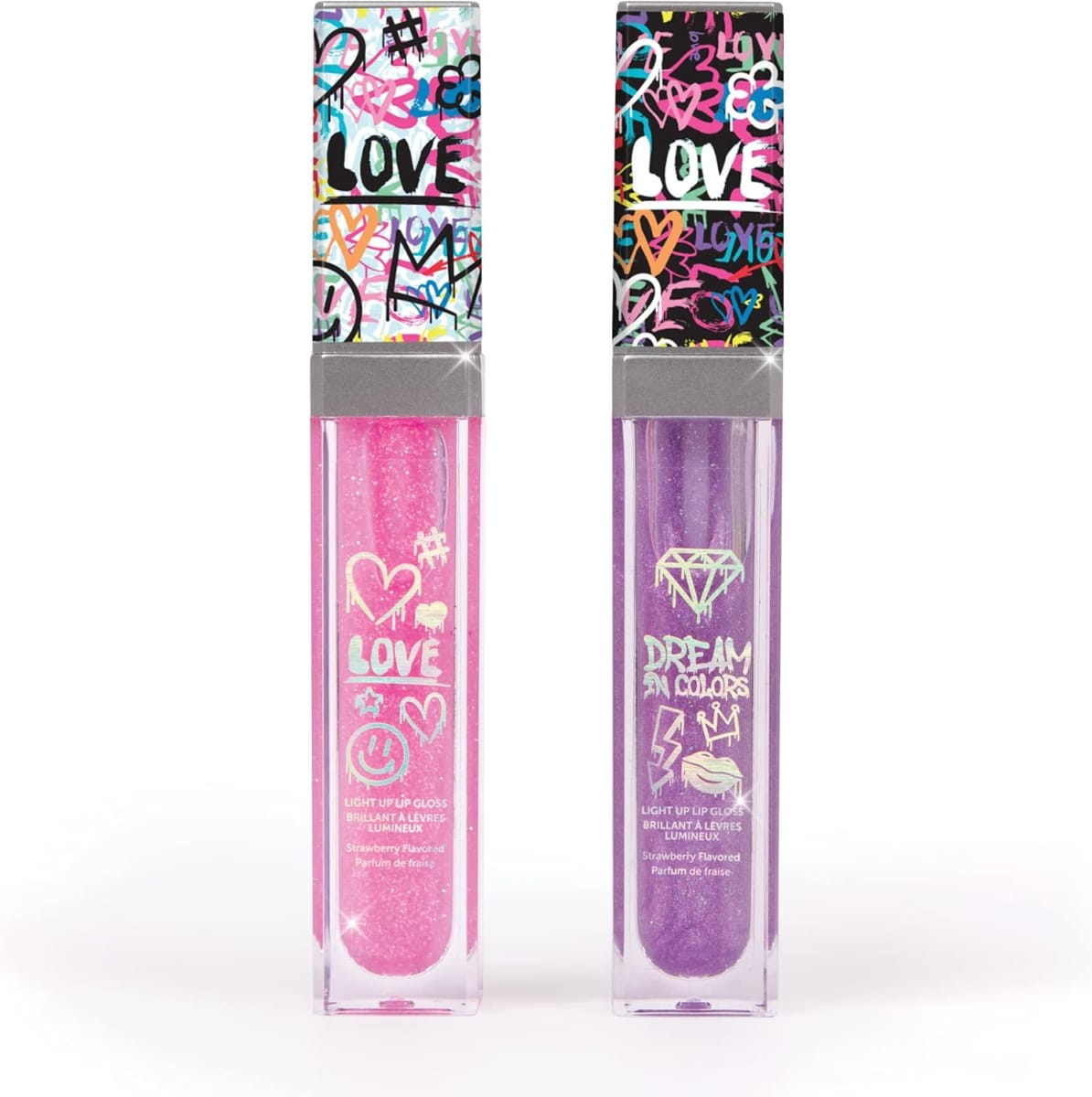 Make It Real 3C4G Graffiti 2Pk Ligth Up Lip Gloss, 100501