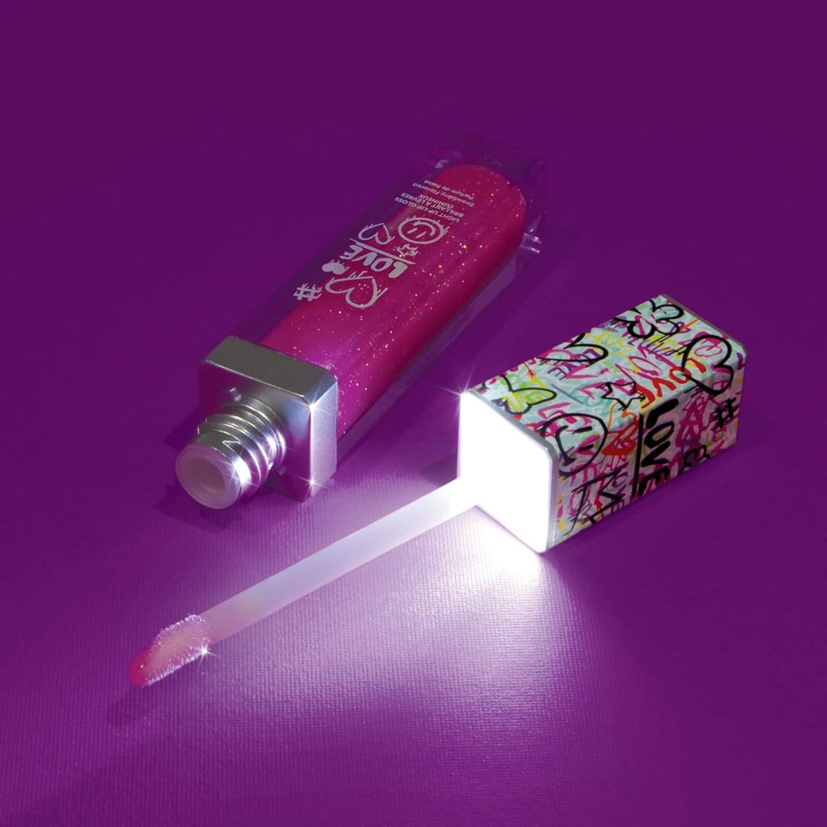 Make It Real 3C4G Graffiti 2Pk Ligth Up Lip Gloss, 100503