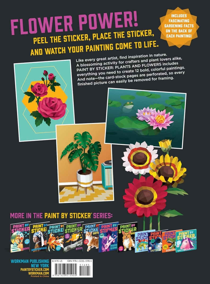 Workman Paint By Stickers / Pinta Con Stickers: Plants And Flowers5