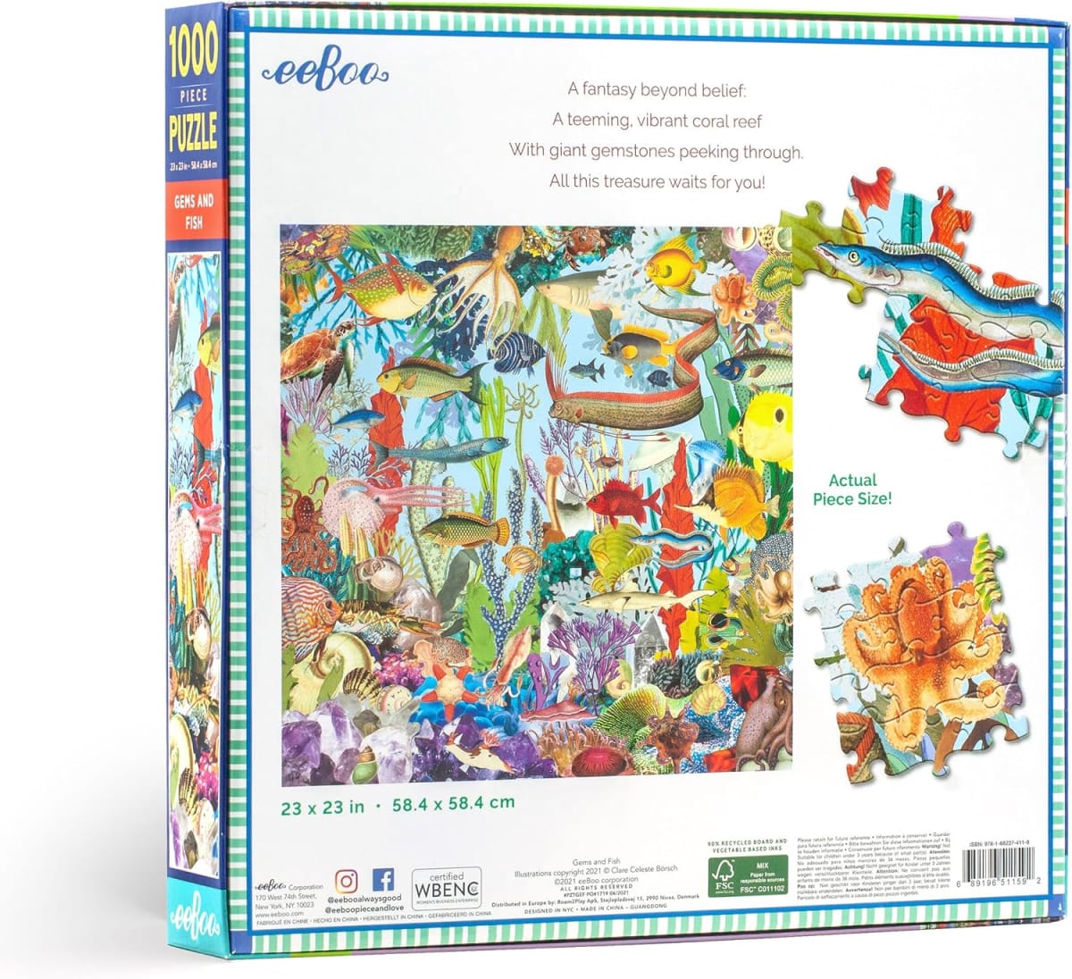 Puzzle 1000 Piezas Gemas y Peces1