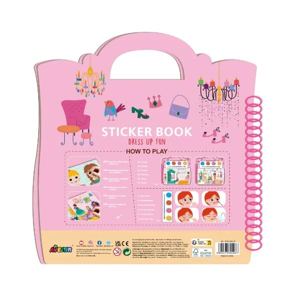 Avenir Libro De Stickers Y Pintura Facial Vestirse3
