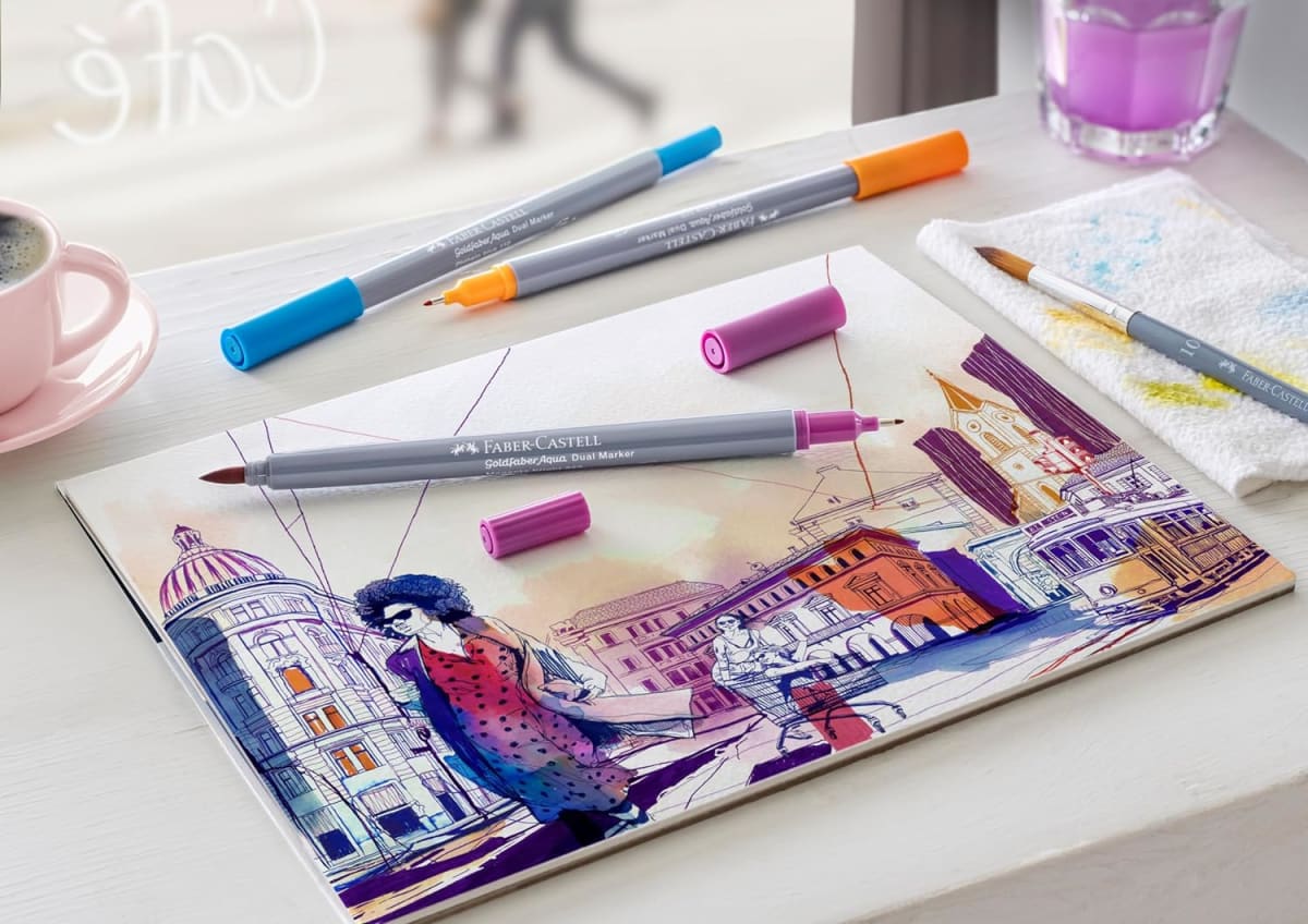 Marcador Dual Goldfaber Aqua X6 Color Graffitti1