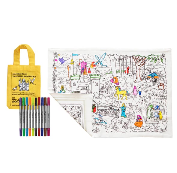 Placemat To Go Individual Para Dibijar Lavable- Cuentos De Hadas Y Leyendas2