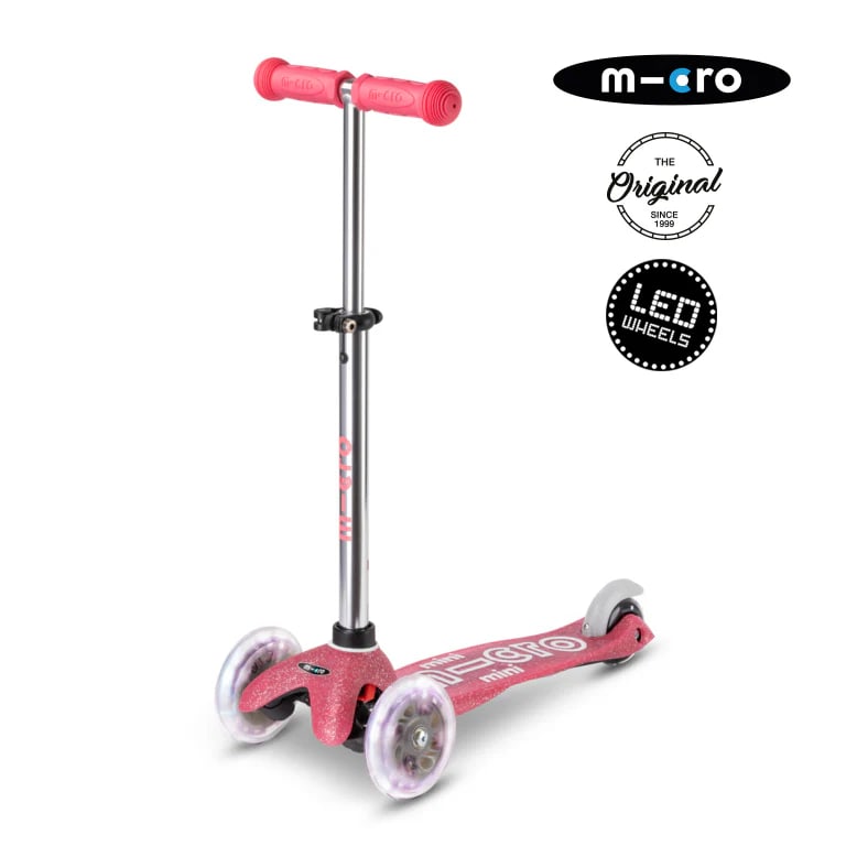Micro Mini Deluxe Led Glitter Rosado1