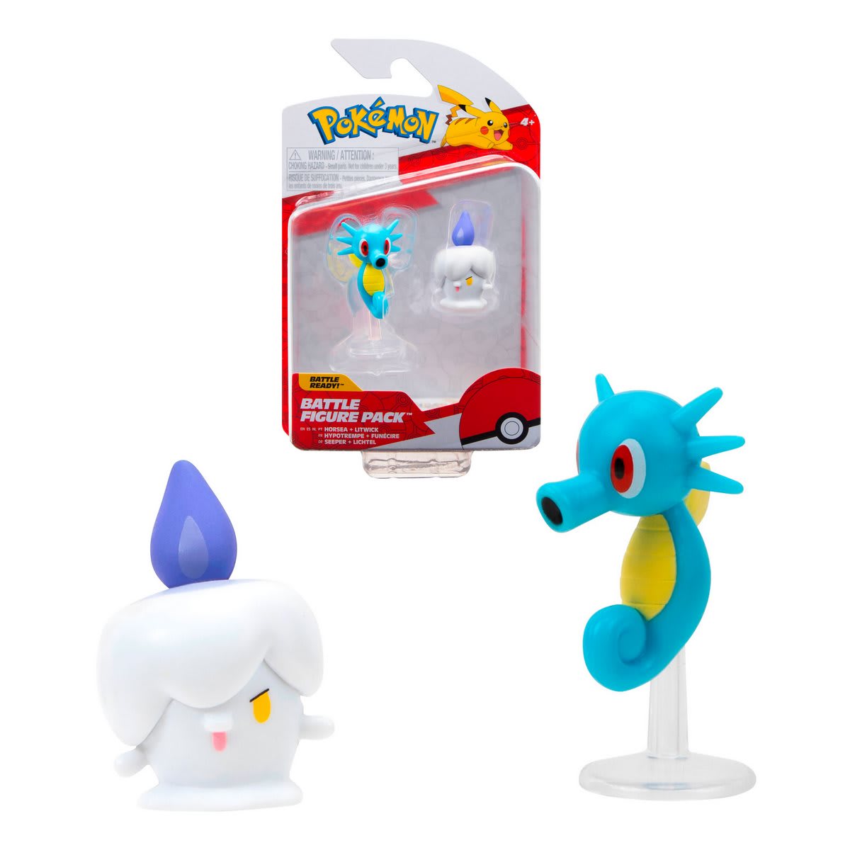 Pokemon Pack Figuras De Batallas Horsea + Litwick1