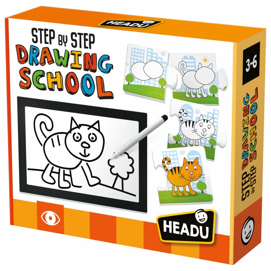 10 Puzles Progresivos, Step By Step Drawing School, Dibujo Paso A Paso1