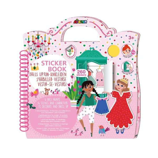 Avenir Libro De Stickers Y Pintura Facial Vestirse4