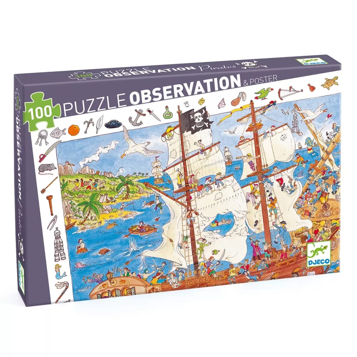 Puzzle De Observación 100 Piezas Piratas7