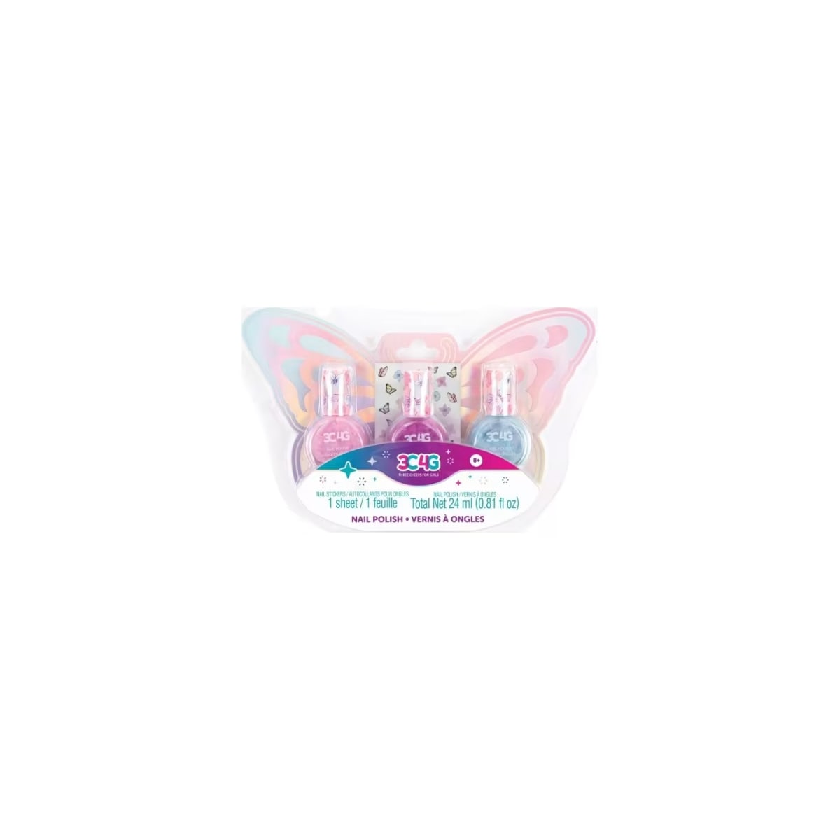 Make It Real 3C4G Butterfly Nail Polish Trio, 100433