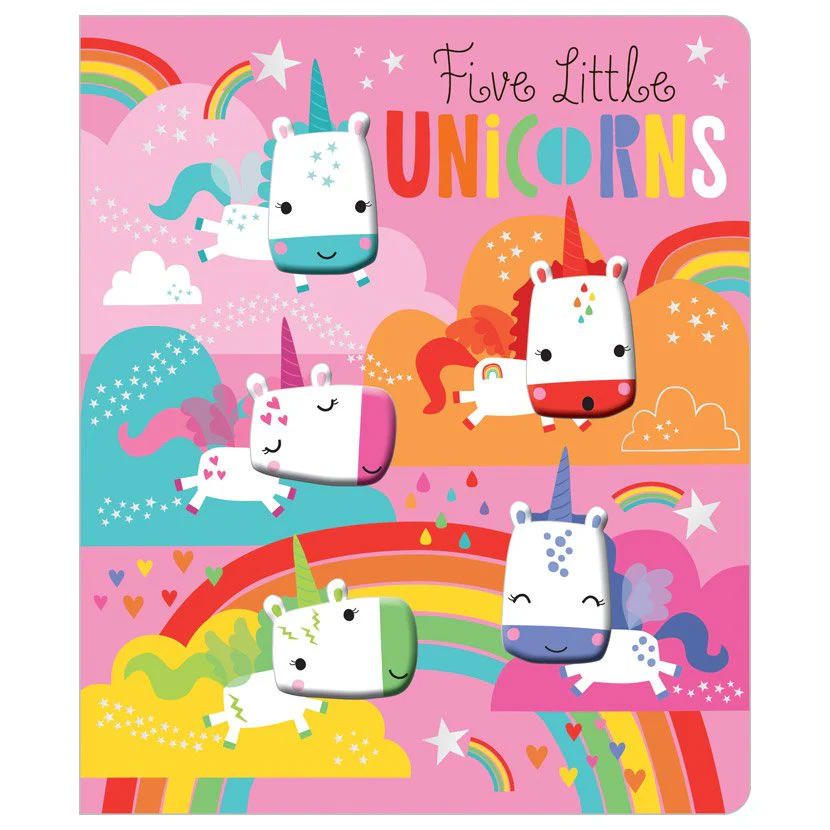 Five Little Unicorns, Board Book - Libro De Cartón1