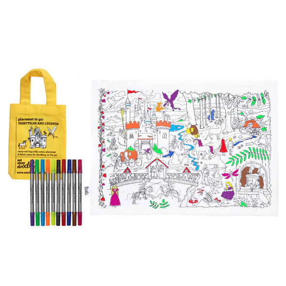 Placemat To Go Individual Para Dibijar Lavable- Cuentos De Hadas Y Leyendas4