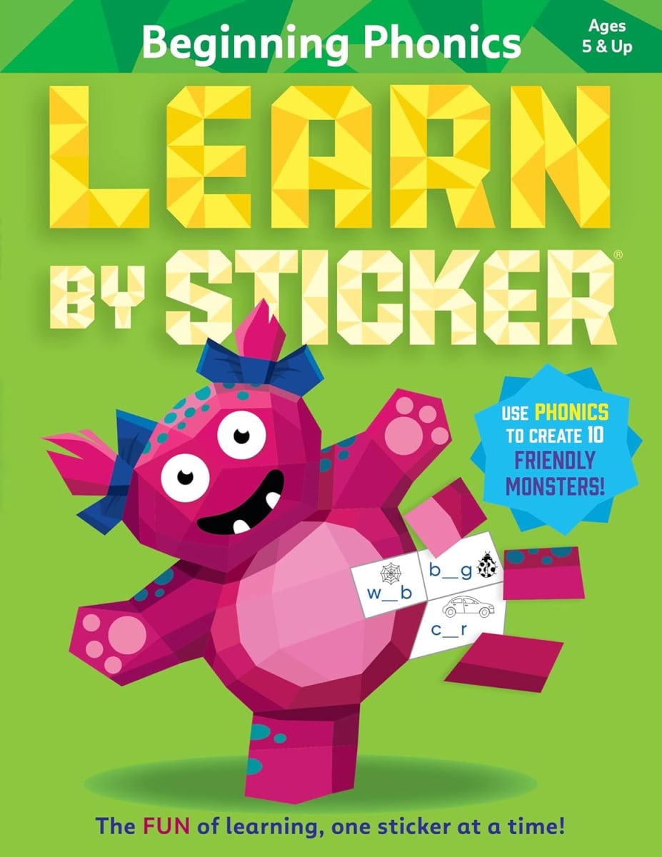 Learn By Stickers Beginning Phonics: Arma 10 Monstruos Con Stickers1