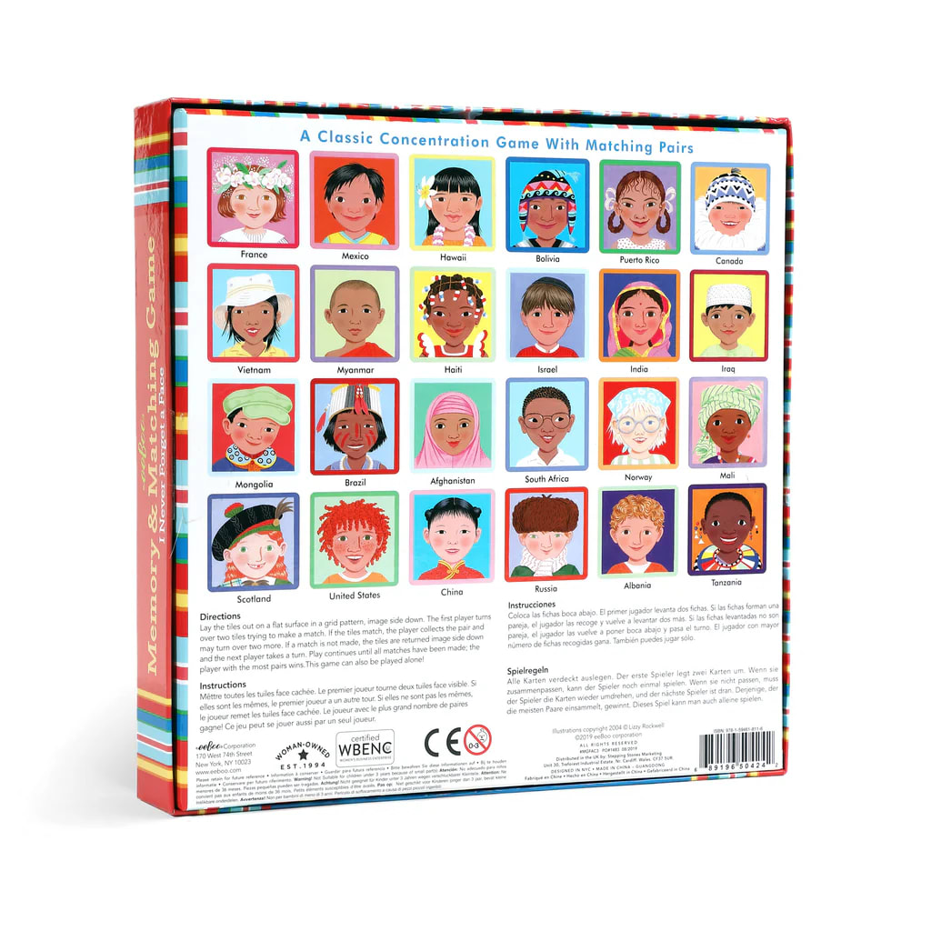 Memory & Catching Game, Juego De Memoria Rostros Del Mundo2
