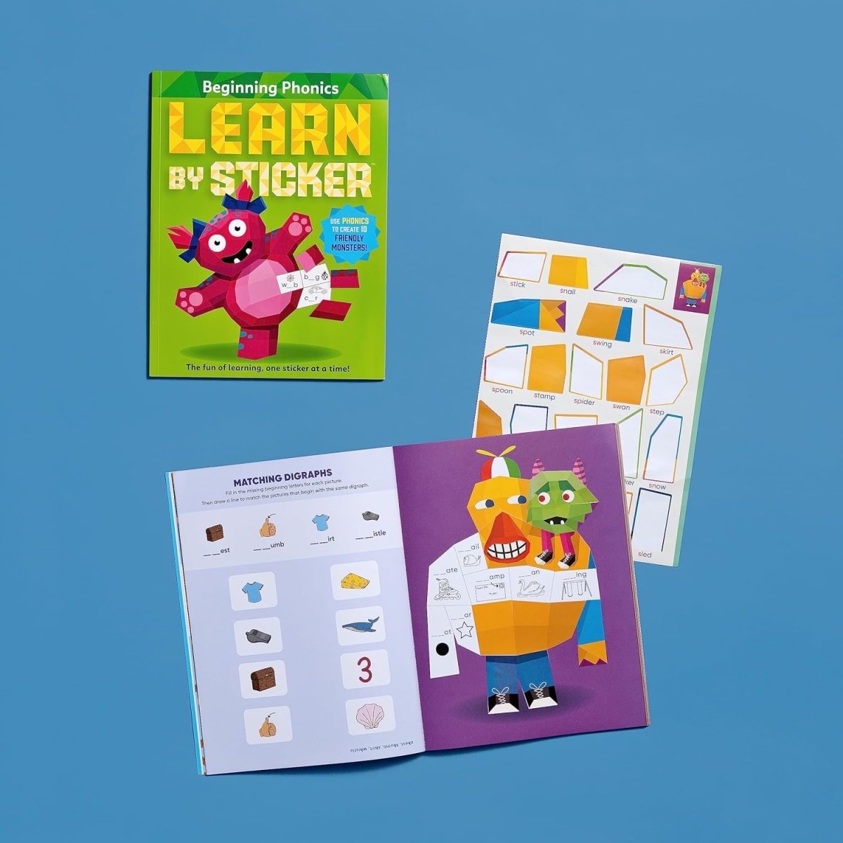 Learn By Stickers Beginning Phonics: Arma 10 Monstruos Con Stickers5