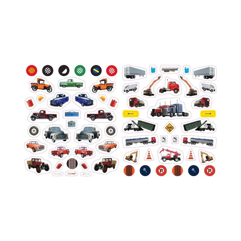 Eyelike Stickers: Stickers Reutilizables, Camiones2