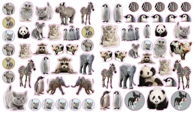 Eyelike Stickers: Stickers Reutilizables, Animales Bebes2