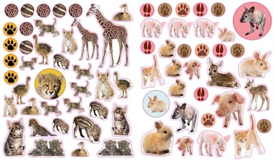 Eyelike Stickers: Stickers Reutilizables, Animales Bebes3