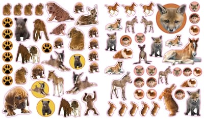 Eyelike Stickers: Stickers Reutilizables, Animales Bebes4