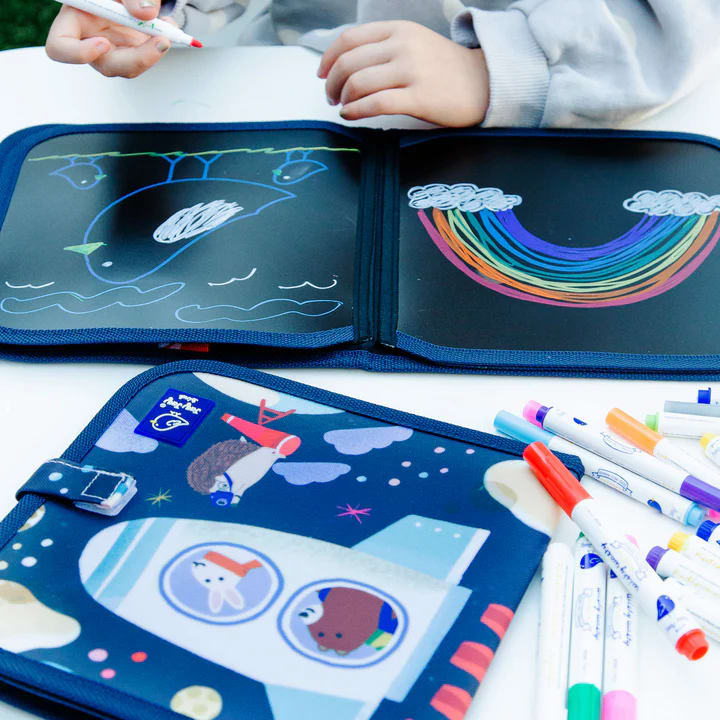 Libro Para Tiza Reutilizable Nave Espacial3