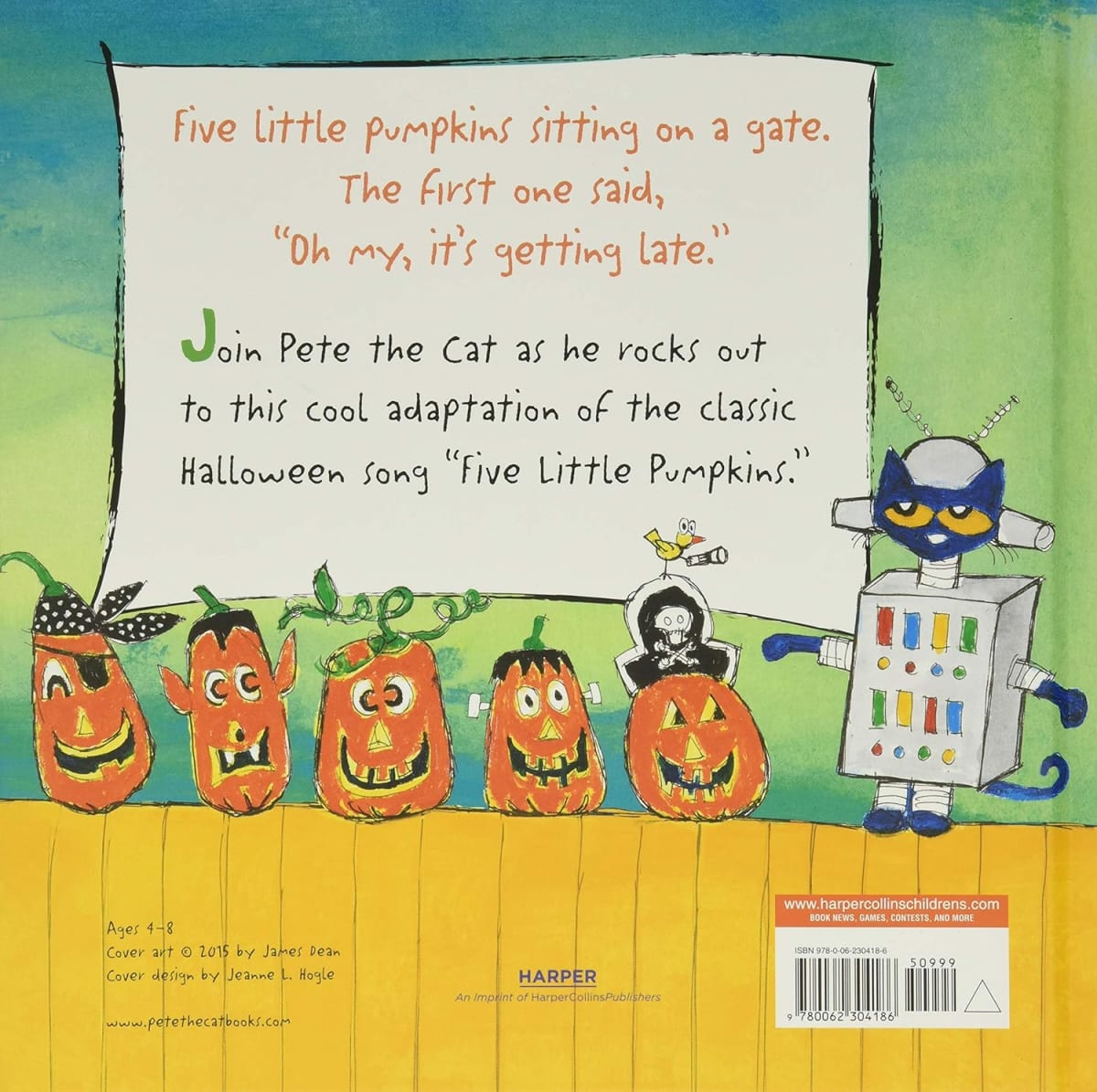 Pete The Cat Five Little Pumpkins, Tapa Dura2