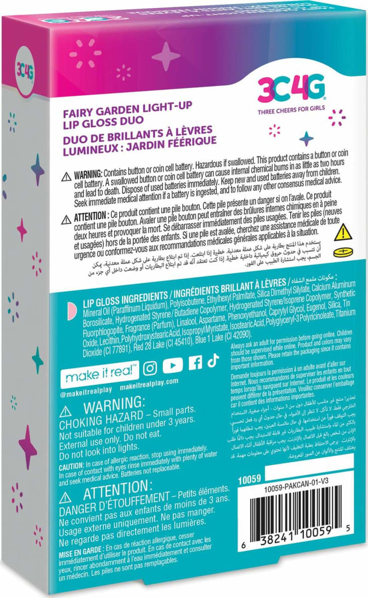 Make It Real 3C4G Fairy Light-Up Lip Gloss, 100592