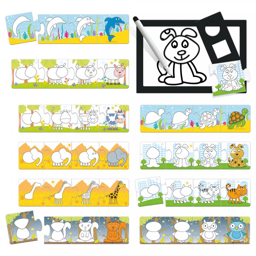 10 Puzles Progresivos, Step By Step Drawing School, Dibujo Paso A Paso2