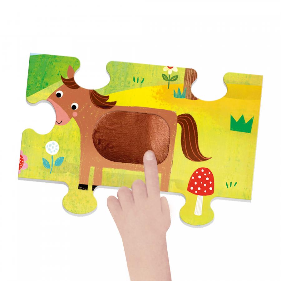 Puzzle Tactile Puzzle Montessori Farm, Puzzle Táctil La Granja3