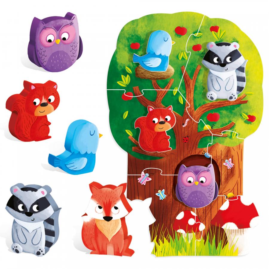 Puzzle Montessori First Puzzle The Forest, Mi Primer Puzzle El Bosque2