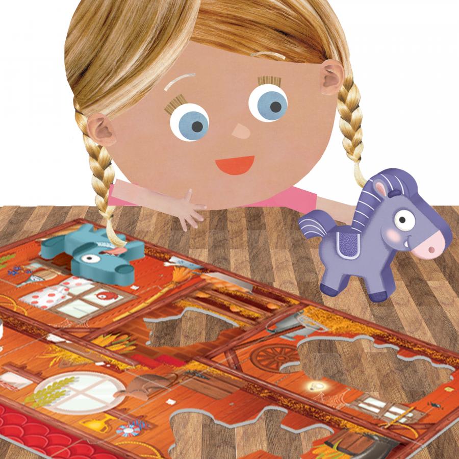 Headupuzzle Montessori First Puzzle The Farm, Mi Primer Puzzle La Granja3