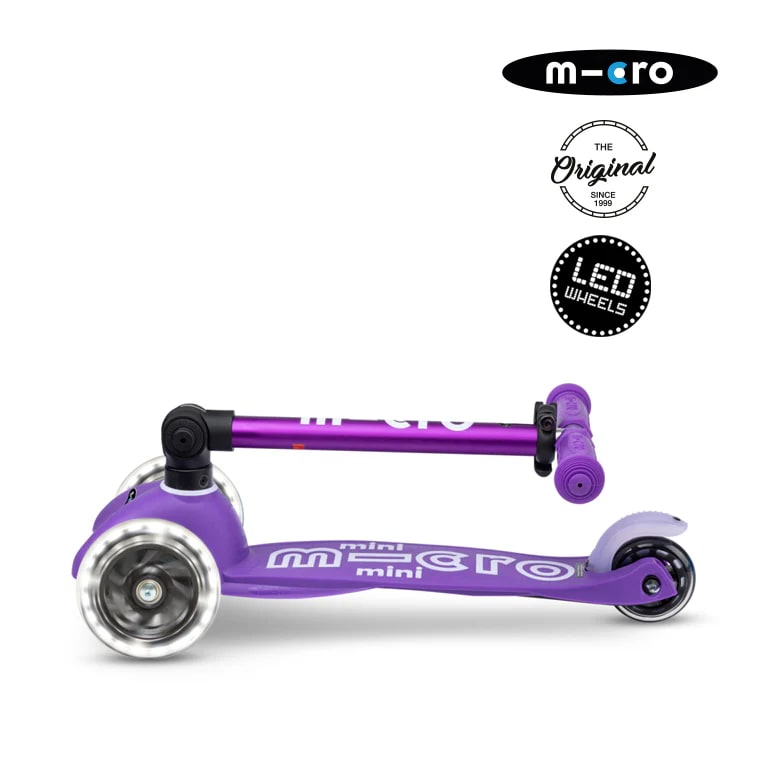 Micro Mini Deluxe Plegable Led Morado2