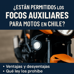 ¿Están permitidos los focos auxiliares para motos en Chile?