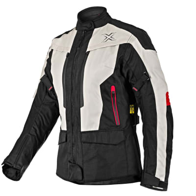 Chaqueta Arex Wanda 3 Capas Lady Fit Negro/Bco/Rojo