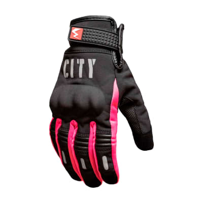 Guantes MadBike City  con Protecciones Rosa