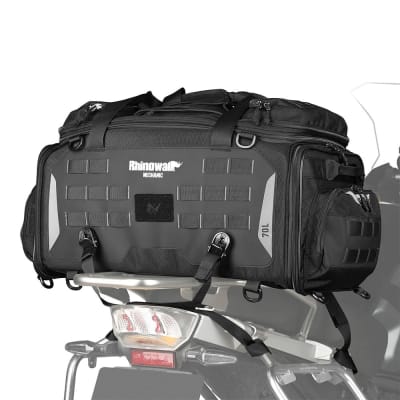 Bolso de cola para moto Rhinowalk mechanic mjx2003 expandible de 50 a 70 litros impermeable4