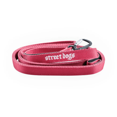 STREET DOGS CORREA LARGA MOSQUETON AUTOMATICO RED 3 METROS1