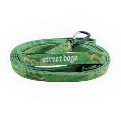 STREET DOGS CORREA LARGA MOSQUETON AUTOMATICO GREEN CAMO 3 METROS