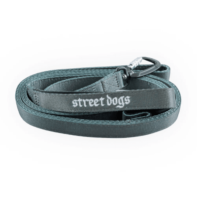 STREET DOGS CORREA LARGA MOSQUETON AUTOMATICO GREY 3 METROS1