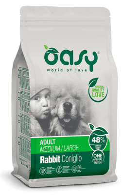 OASY ONE ANIMAL PROTEIN ADULT MEDIUM/LARGE RABBIT 12 KG