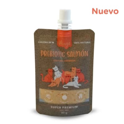 WINGA POUCH PREBIOTIC SALMON GATO 90 GR