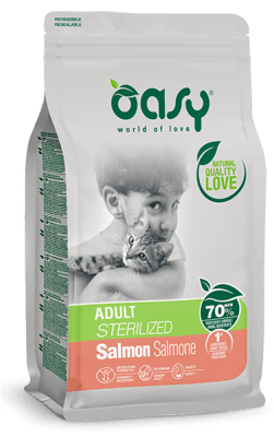 OASY CAT LIFESTAGE ADULT STERILIZED SALMON